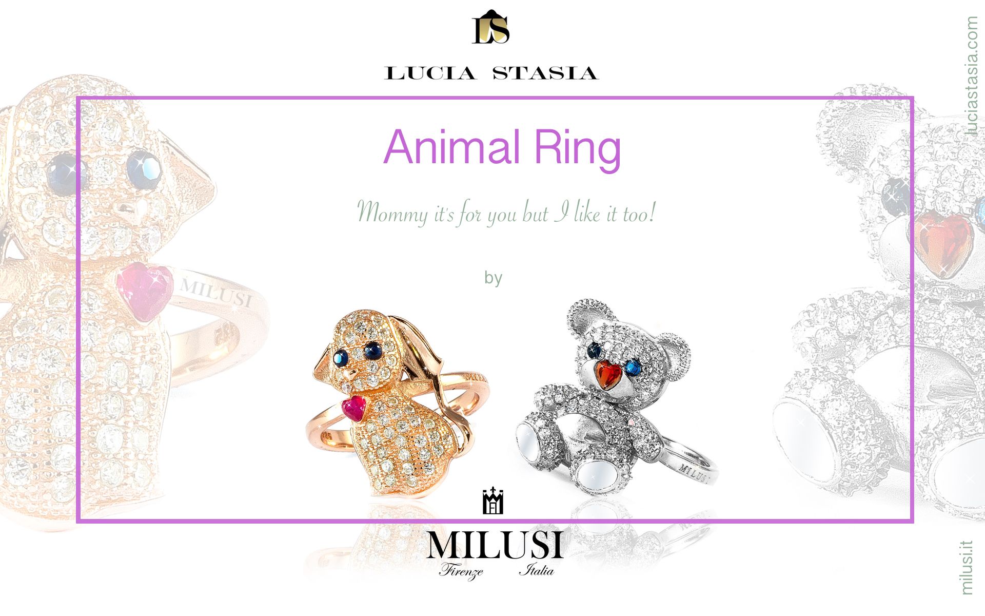 MILUSI Firenze Silver Rings SS17 Animals